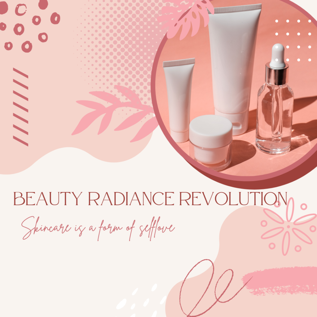 Home pink beauty skincare glowing skin instagram post